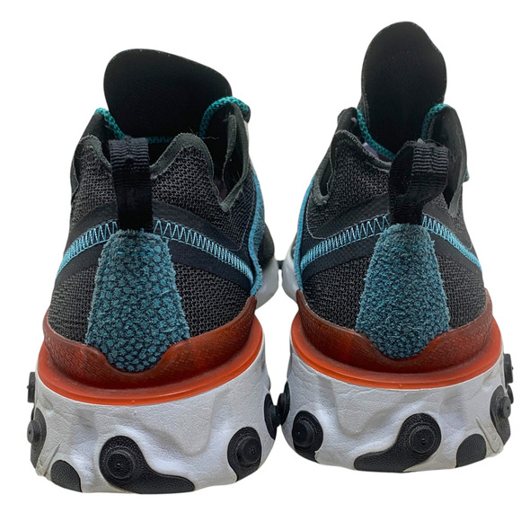 Nike React Element 55 SE Anthracite Blue Fury Sneakers Men's Sz 9 CD2153-001 - Picture 10 of 11